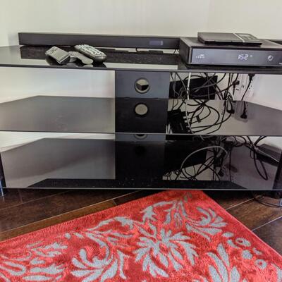 Black Glass Corner (or not) TV /Media stand