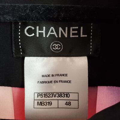 Chanel Silk Abstract Sleeveless Blouse