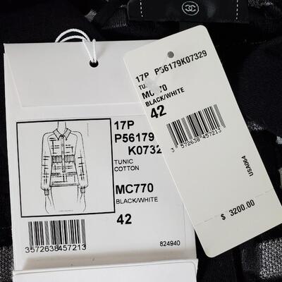 Chanel Spring 2017 Black and White Tunic Top size 42 New with tags