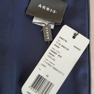 AKRIS Pleated Silk Midi Dress - new with tags