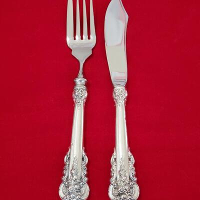 Wallace Grande Baroque Sterling Silver Flatware 177 Pieces