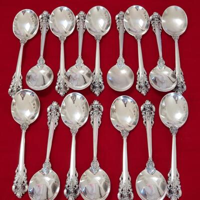 Wallace Grande Baroque Sterling Silver Flatware 177 Pieces