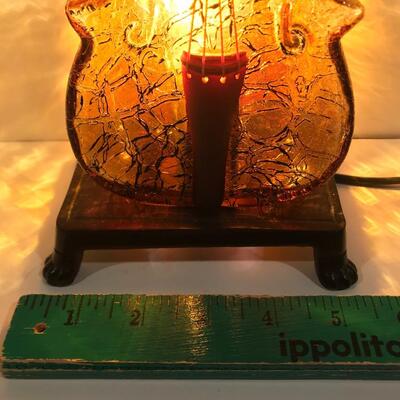 Beautiful Amber Murano Style  Cello ambient lamp