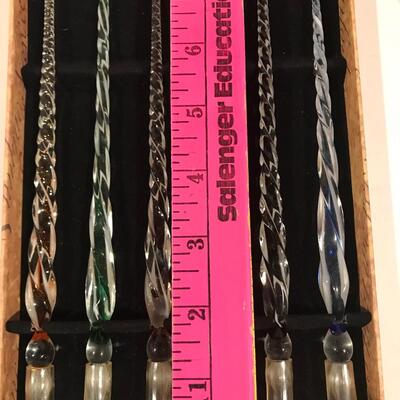 Yankee swap ? Calligraphy Gift Sets  ~ Murano Glass Pens & Magnifying glass