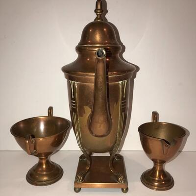 Unbelievable Art Deco Copper Coffee Set