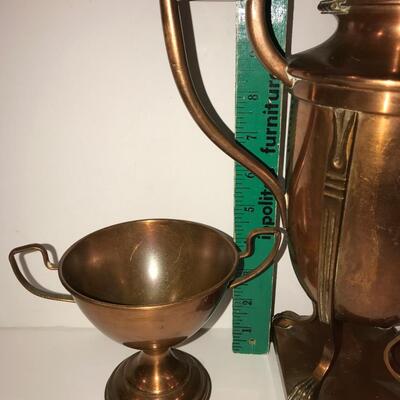 Unbelievable Art Deco Copper Coffee Set