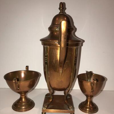 Unbelievable Art Deco Copper Coffee Set