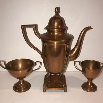 Unbelievable Art Deco Copper Coffee Set