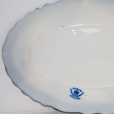 FLOW BLUE PLATTER