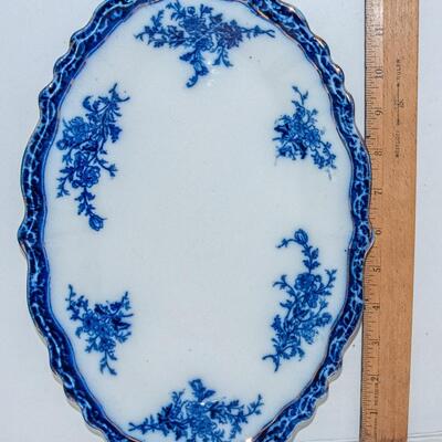 FLOW BLUE PLATTER