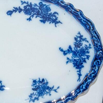 FLOW BLUE PLATTER