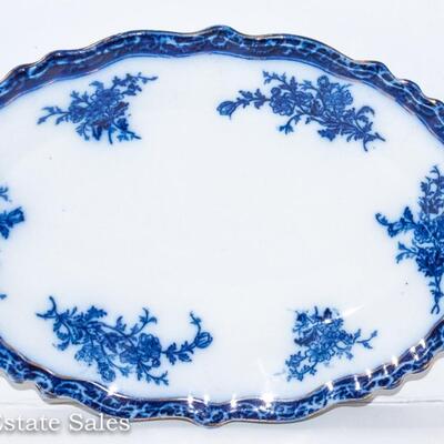 FLOW BLUE PLATTER