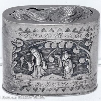 METAL ASIAN OPIUM / SNUFF BOX