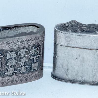 METAL ASIAN OPIUM / SNUFF BOX