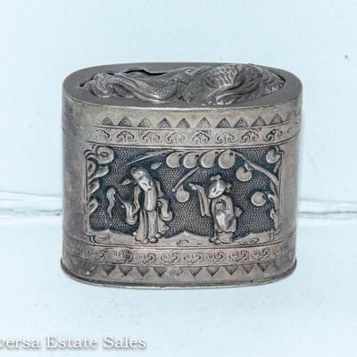 METAL ASIAN OPIUM / SNUFF BOX