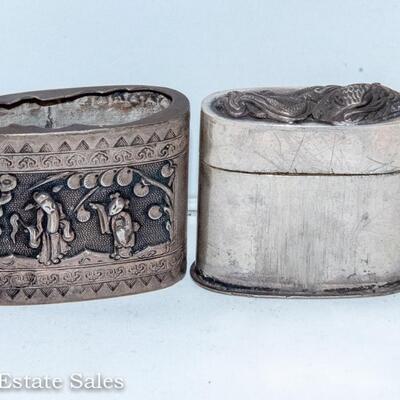 METAL ASIAN OPIUM / SNUFF BOX