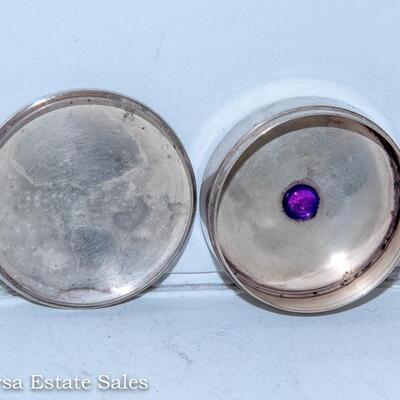 ANTIQUE STERLING SILVER PILL BOX