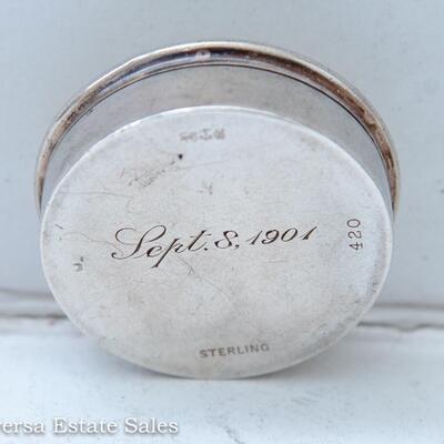 ANTIQUE STERLING SILVER PILL BOX