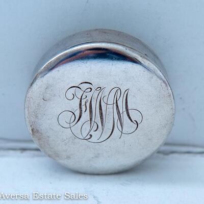 ANTIQUE STERLING SILVER PILL BOX