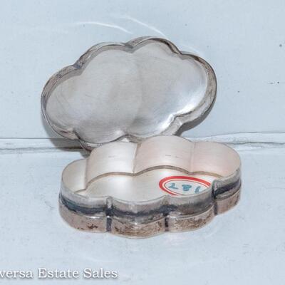 STERLING SILVER PILL BOX - TURQUOISE ACCENT