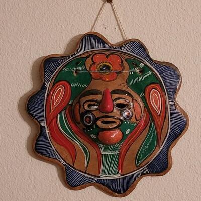 Lot 35: Vintage Terracotta Handpainted Mexican Folk Art Mask