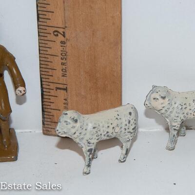 Group of NINE Cast Lead Soldier Figurines