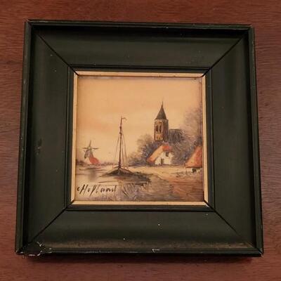 Lot 45: Vintage Small Painting Made in Holland