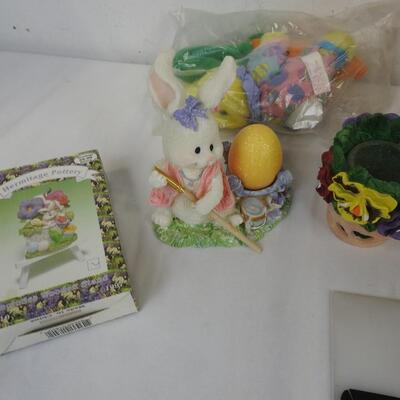13 pc Easter, Figurines, Ceramic Eggs, Hermitage Pottery, Egg Playing Cards