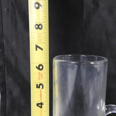 4 Clear Tall Mugs