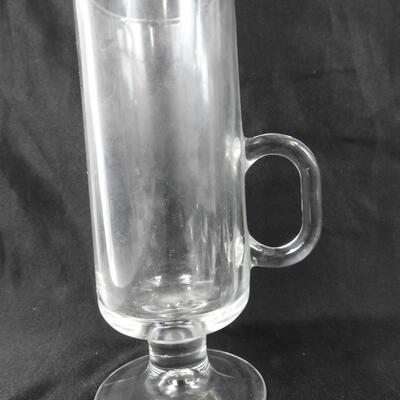 4 Clear Tall Mugs
