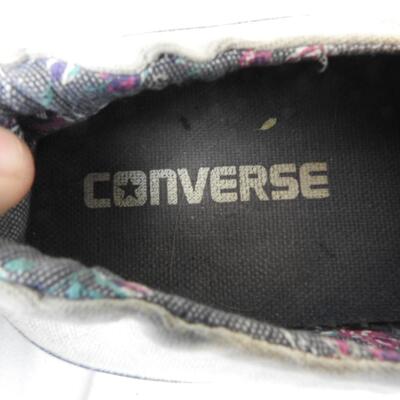 2 Pairs of Shoes: Lucky Brand Black Flats (8 1/2), Converses All Star White Shoe