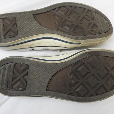 2 Pairs of Shoes: Lucky Brand Black Flats (8 1/2), Converses All Star White Shoe