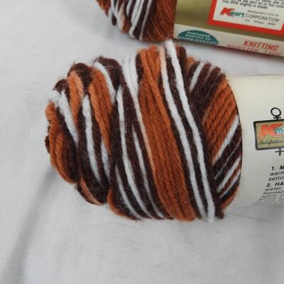 7 Brown Knitting Worsted Type Ombre Sayelle 4 Ply 3 1/2 Ounces
