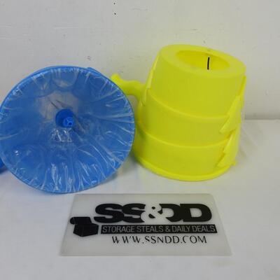 Qty 2 Air Zooka Toys: 1 Yellow 1 Blue