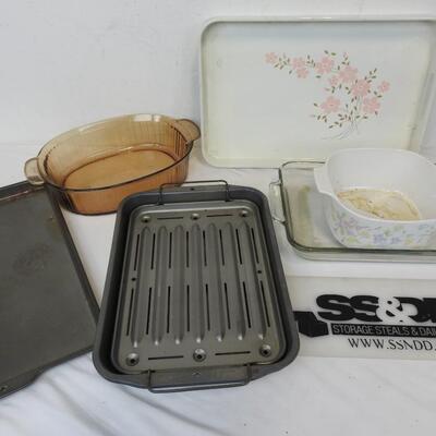 6 pc Baking/Cooking Kitchen Lot, Glass & Metal