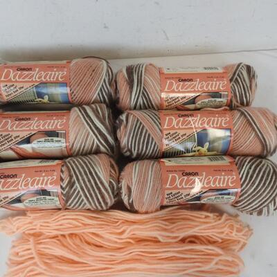 6 Skeins -4 ply 3 oz Dazzleaire Yarn: Color Soft Naturals (extra skein pre-cut)