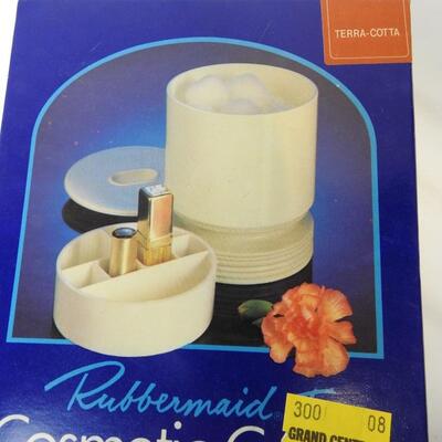 5 Pc Bathroom Lot: Vintage Towel, Soap Holder and Cosmetic Center