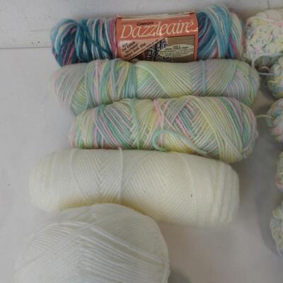12 Skeins Various Brands (Red Hart,  Caron Cuddle Soft) and Colors of Yarn