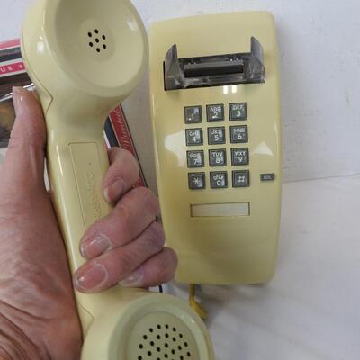 6 pc Office Organizing :Vintage Phone, Wooden Swivel Holders, memo plaque, etc