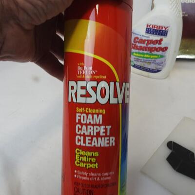 13 pc Cleaning products for home and cars, Brake fluid, gas dyer and antifreeze.