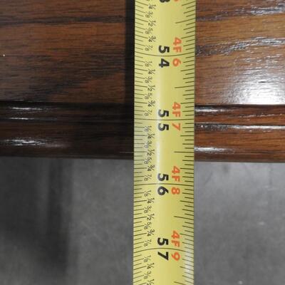 Wooden Coffee Table, Glass Top Inset, 35" x 56", Good Condition