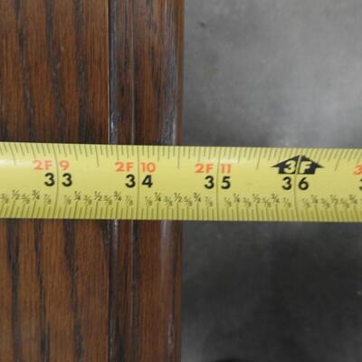 Wooden Coffee Table, Glass Top Inset, 35" x 56", Good Condition
