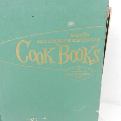 Good Housekeeping Cookbooks. Smaller Books in Larger Green Binder 1950s Vintage