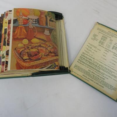 Good Housekeeping Cookbooks. Smaller Books in Larger Green Binder 1950s Vintage