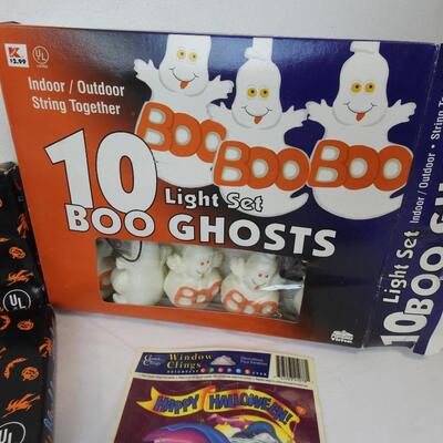 21+ pc Halloween Decor: Lights, Spiderwebs, Candles, etc