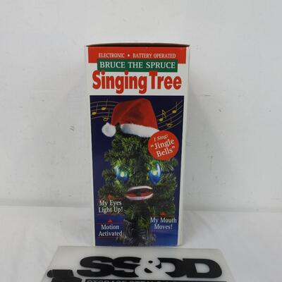 Bruce the Spruce Singing Tree; Sings Jingle Bells, Motion Activated. Fun 4 Xmas