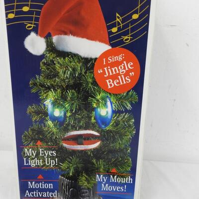 Bruce the Spruce Singing Tree; Sings Jingle Bells, Motion Activated. Fun 4 Xmas