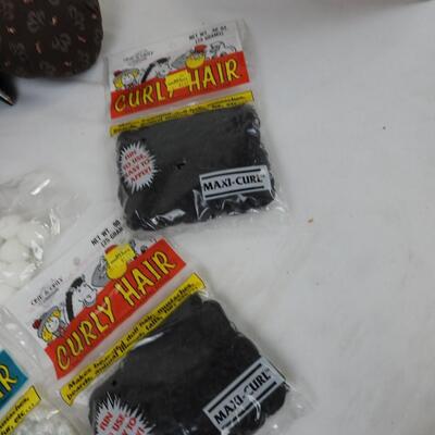 Craft Lot: Soft Sculpture items, florist Foam, yarn, raffia,  see pictures.