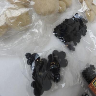 Craft Lot: Soft Sculpture items, florist Foam, yarn, raffia,  see pictures.