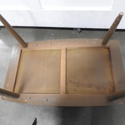Small Brown Wooden Table with a Second Level